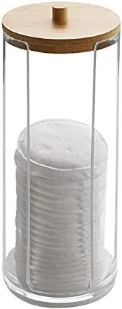 Orion Organizér / Zásobník na vatové, odličovacie tampóny, akryl, bambus WHITNEY