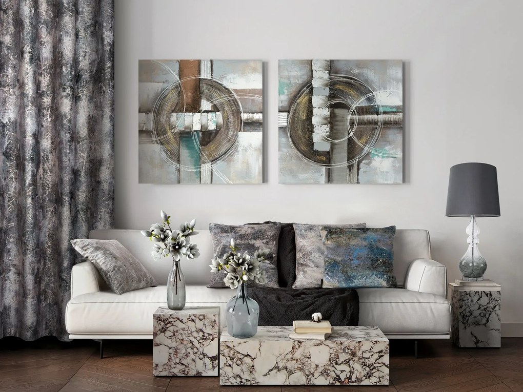 RUČNE MAĽOVANÝ OBRAZ 555B 80X80 CM