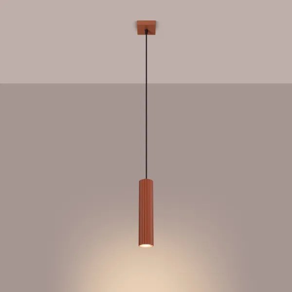 Sollux SL.1630 - Luster na lanku KARBON 1xGU10/10W/230V červená
