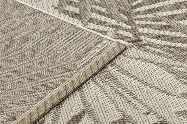 Koberec šnúrkový SIZAL FLOORLUX 20504 LÍSTIE šampanské / tmavosivý DŽUNGĽA