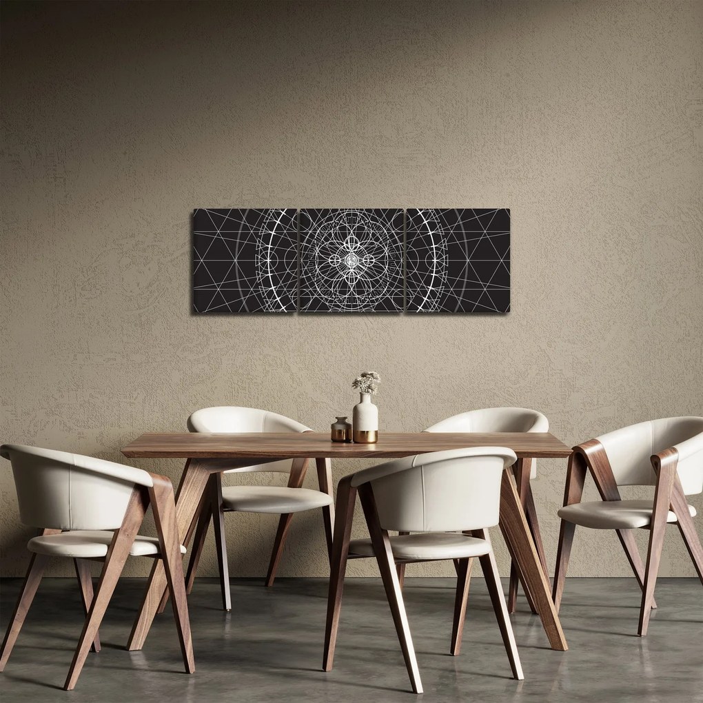Obraz - Abstrakcia hodín (s hodinami) (90x30 cm)