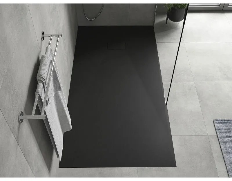 Mexen Hugo, SMC obdĺžniková sprchová vanička 170 x 90 cm, čierna matná, 42709017