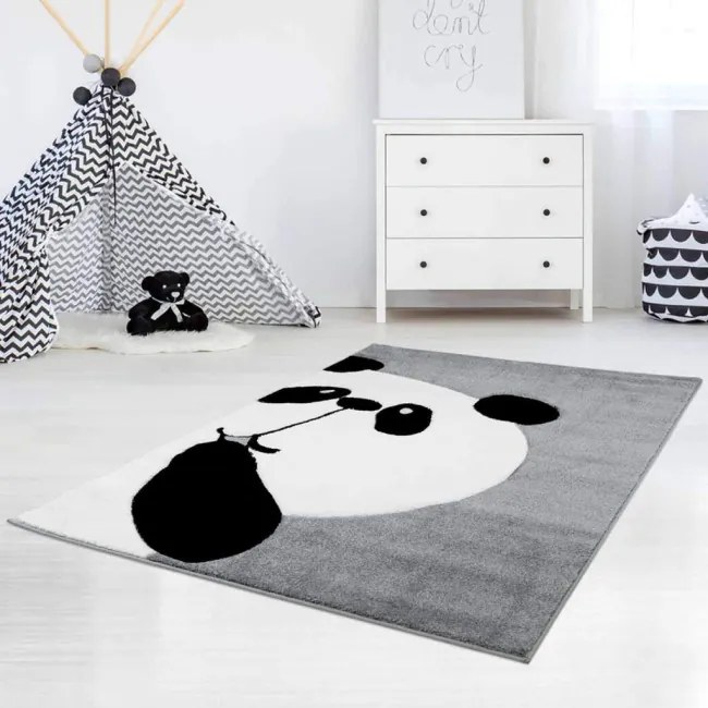 Detský koberec Panda Bueno 1389 sivý