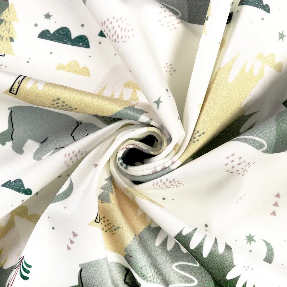 Biante Zamatový štvorcový obrus Tamara TMR-031 Medvede v horách 90x90 cm