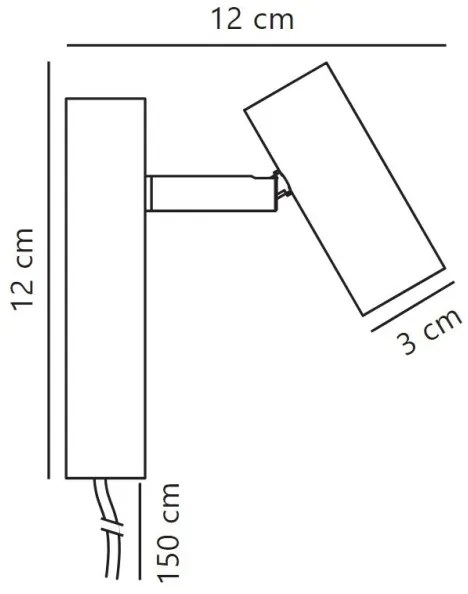 Nordlux - LED Stmievateľné nástenné bodové svietidlo OMARI LED/3,2W/230V čierna