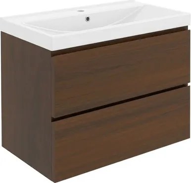 Kúpeľňová skrinka s umývadlom SAT B-Way 59x50x45 cm matný orech BWAY260NUTU1