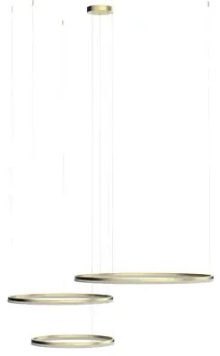 Moderný luster Halo 120+100+80 CCT zlatá s diaľkovým ovládaním
