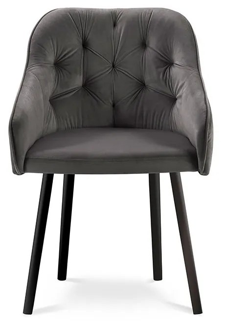 Sada 4 ks Zamatová stolička Luisa dĺžka 54 × šírka 50 × výška 80 cm MILO CASA
