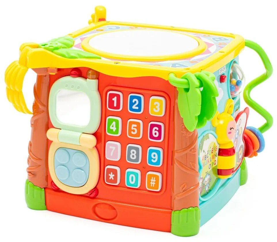 Baby Mix Interaktívna hudobná vzdelávacia kocka, žltá