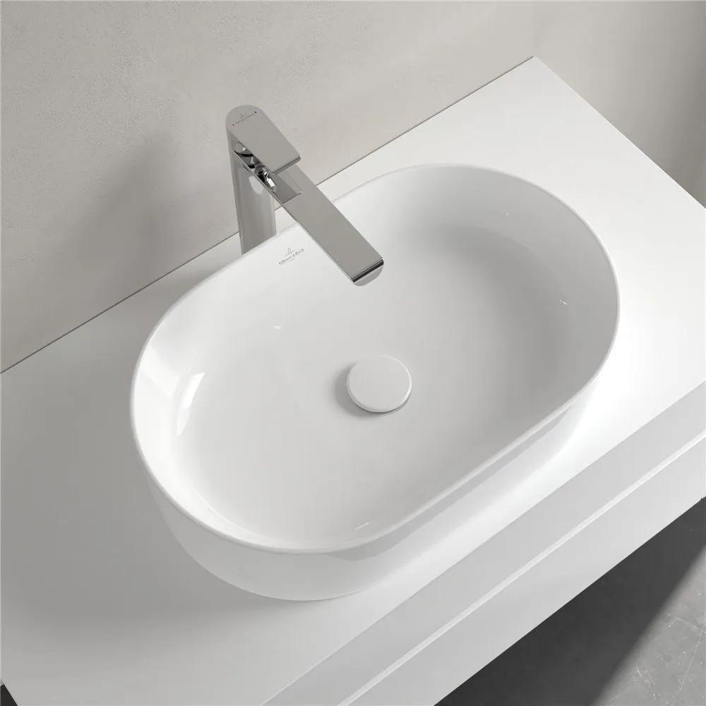 VILLEROY &amp; BOCH Collaro oválne umývadlo na dosku bez otvoru, bez prepadu, 560 x 360 mm, biela alpská, 4A195601
