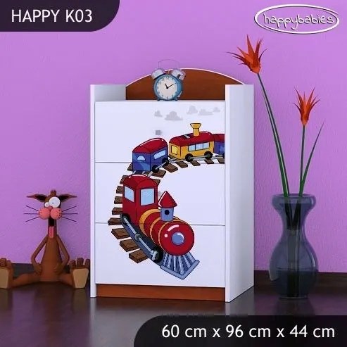 Detská komoda MAŠINKA - TYP 3