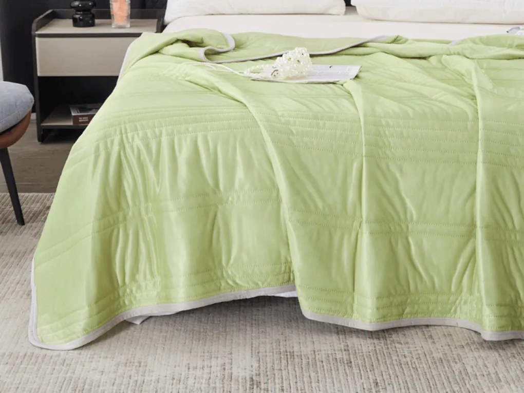 Chladiaca letná prikrývka CELIA, zelená Rozmer: 140 x 200 cm