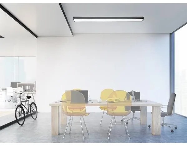 LED Stropné svietidlo LED/32W/230V 4000K 120x7 cm čierna