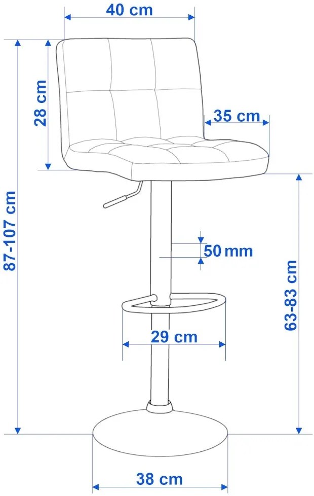 Barová stolička ARAKO čierna hnedá