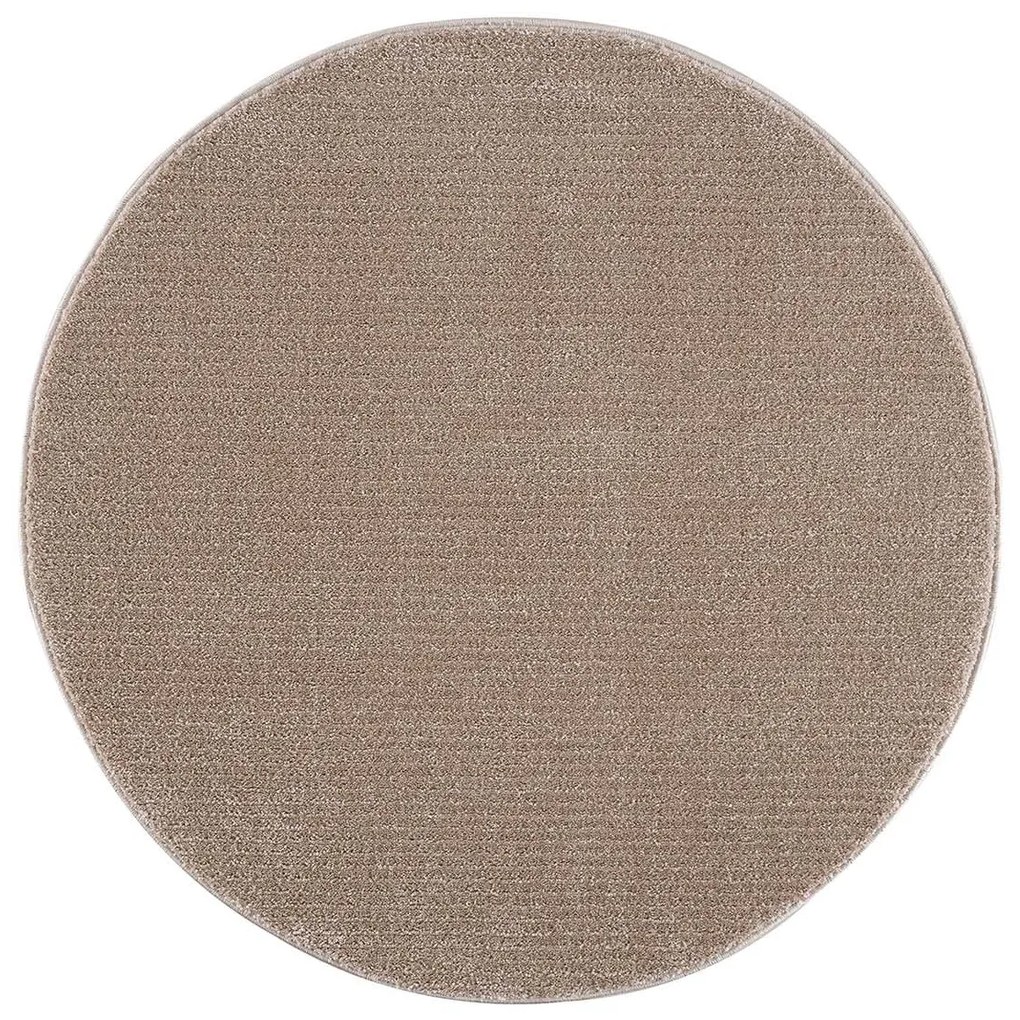 Dekorstudio Okrúhly jednofarebný koberec FANCY 900 - béžový Priemer koberca: 120cm
