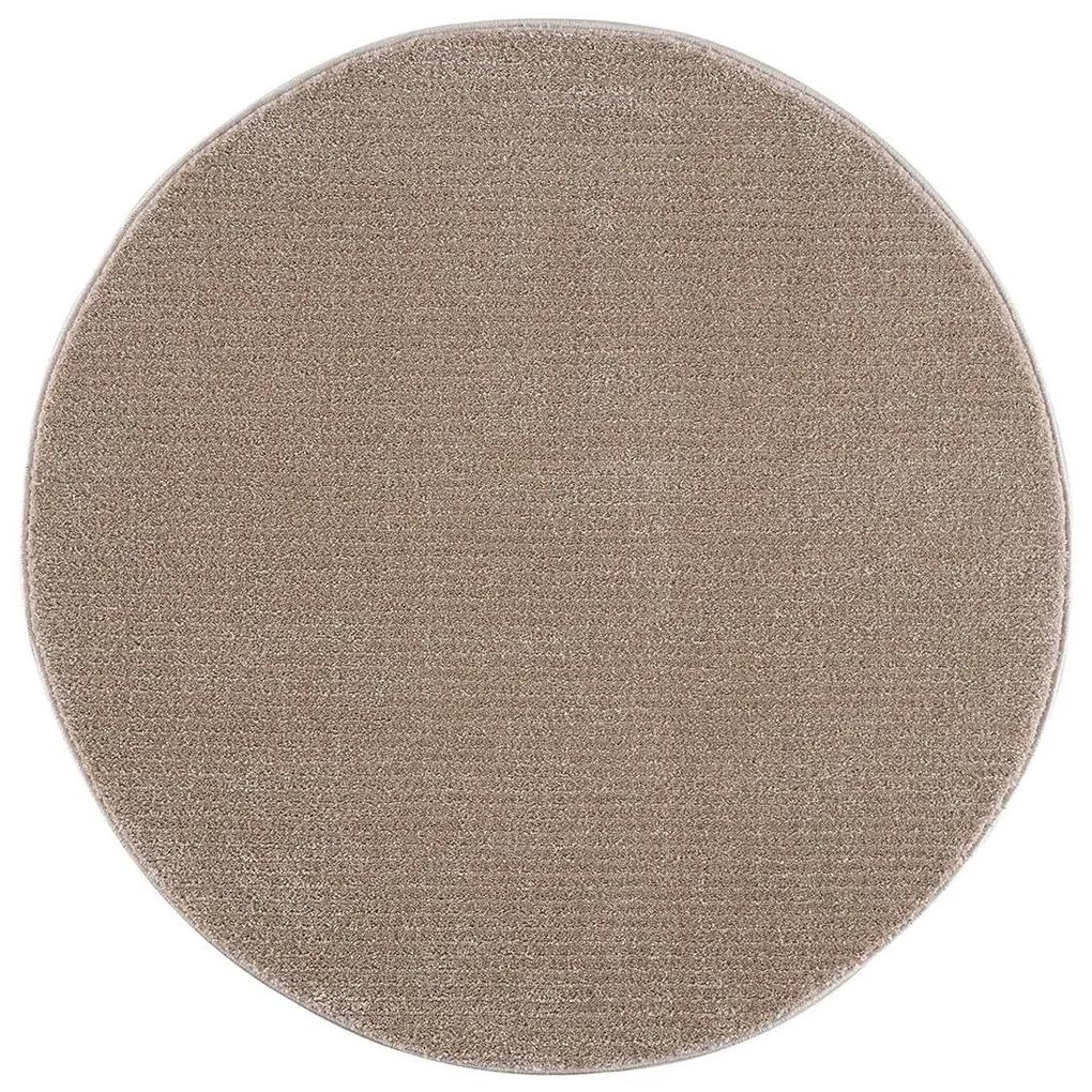 Dekorstudio Okrúhly jednofarebný koberec FANCY 900 - béžový Priemer koberca: 200cm