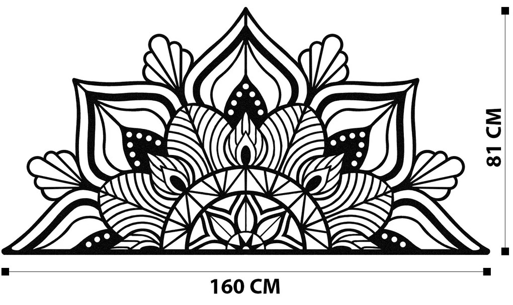 Nástenná kovová dekorácia Berceste čierna