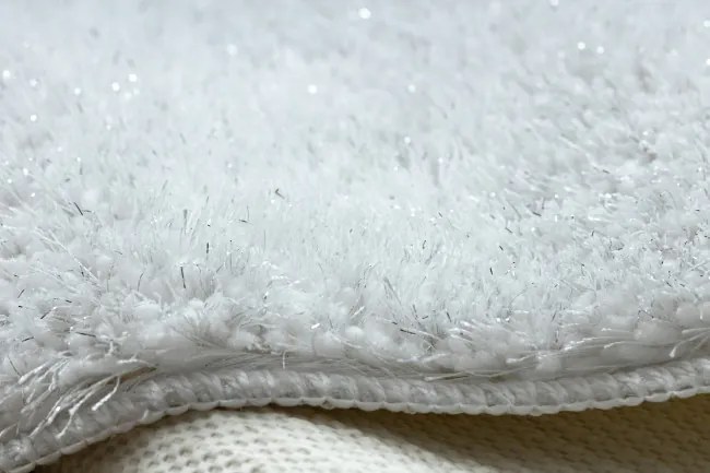 Sada kúpeľňových koberčekov SYNERGY glamour / lurex, biela