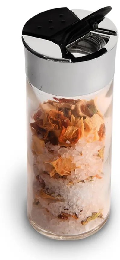 Súprava 6 ks koreničiek, sklenené, s čiernym viečkom a sypátkom, 6 x 100 ml SPICE BLACK