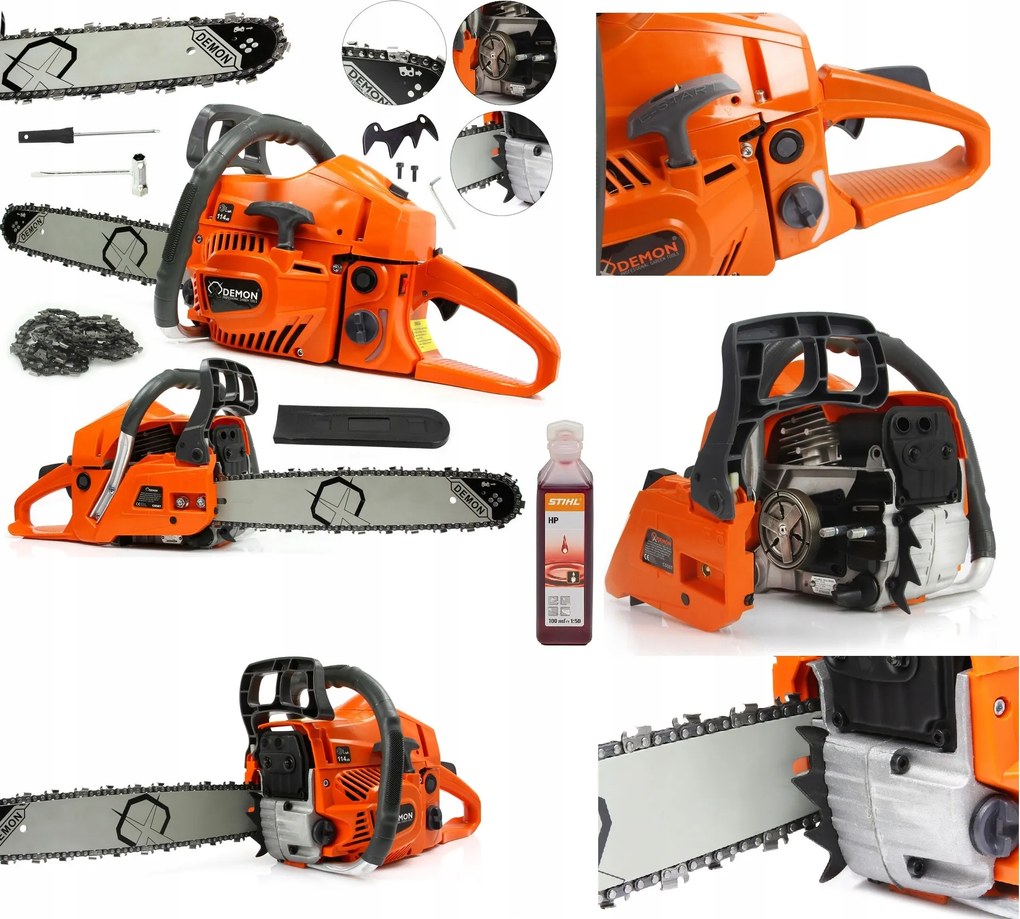 Benzínová Reťazová Píla Demon 3 Km Stihlový Olej