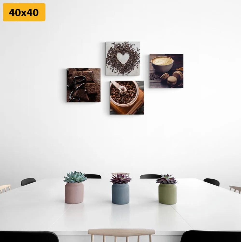 Set obrazov pre milovníkov kávy Varianta: 4x 40x40