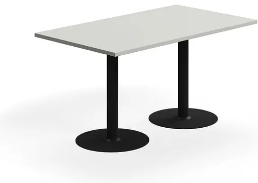 Stôl VERTICUS, 1400x800x720 mm, svetlošedá/čierna