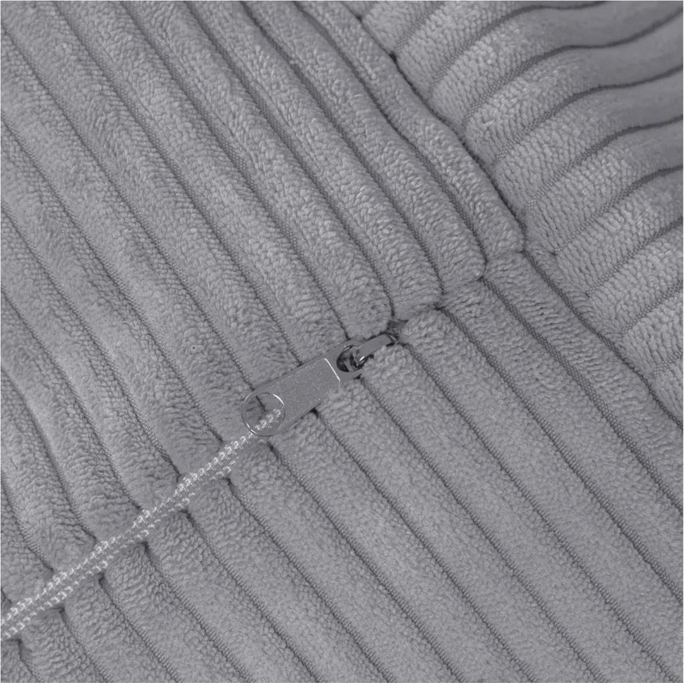 Sedací vak pre deti – sivý, prémiový manšestr