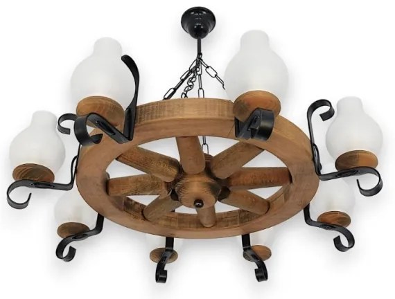 Brilagi - Luster na reťazi ROATA 8xE14/40W/230V buk