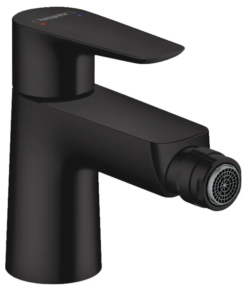 Hansgrohe Talis E, páková bidetová batéria s odtokovou súpravou s tiahlom, matná čierna, HAN-71720670