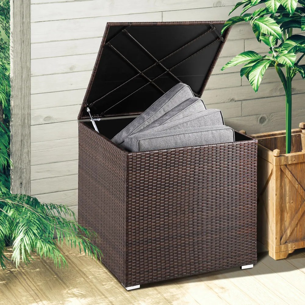 InternetovaZahrada Úložný box 75x75x70 cm - hnedý
