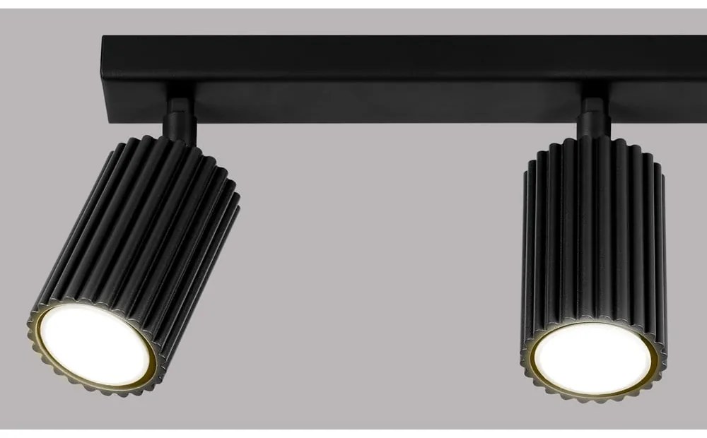 Čierne bodové svietidlo 6,5x45 cm Gleam – Sollux