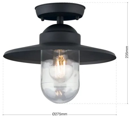 Orion AL 11-1317 - Vonkajšie prisadené svietidlo EDWARD 1xE27/60W/230V IP44 antracit