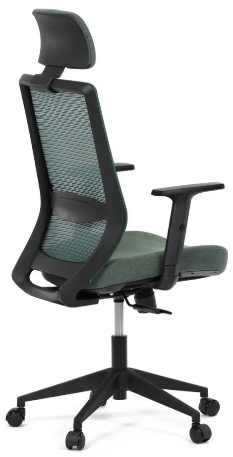 Kancelárska ergonomická stolička SENA — látka, čierna / zelená