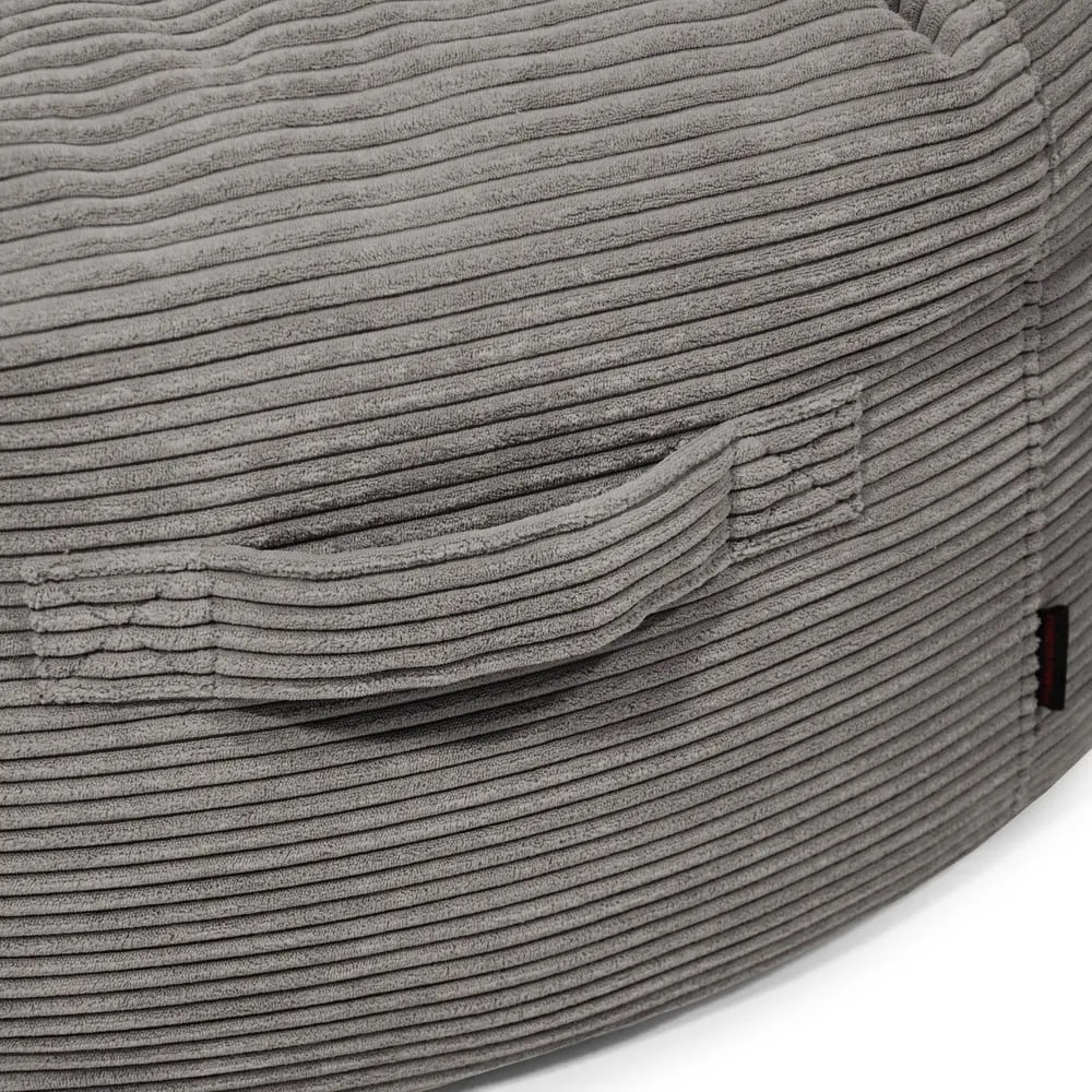 Čierny menčestrový sedací vak Roll 105 – SLOWDOWN