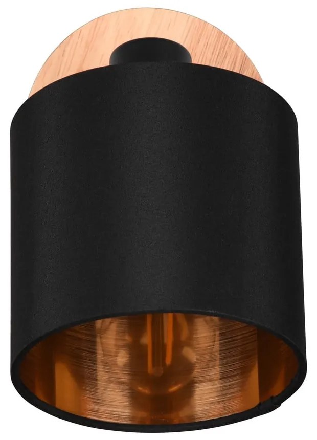 Bodové svietidlo v čierno-prírodnej farbe ø 12 cm Tommy – Reality