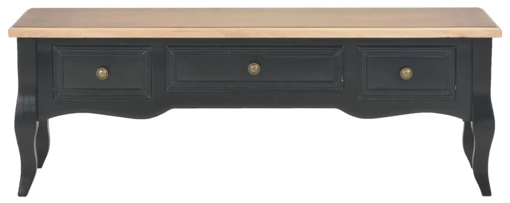 vidaXL TV stolík čierny 100x35x35 cm drevený