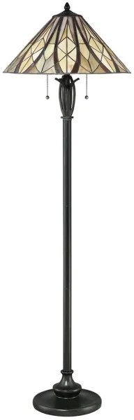 Elstead QZ-VICTORY-FL - Stojacia lampa Tiffany VICTORY 2xE27/60W/230V