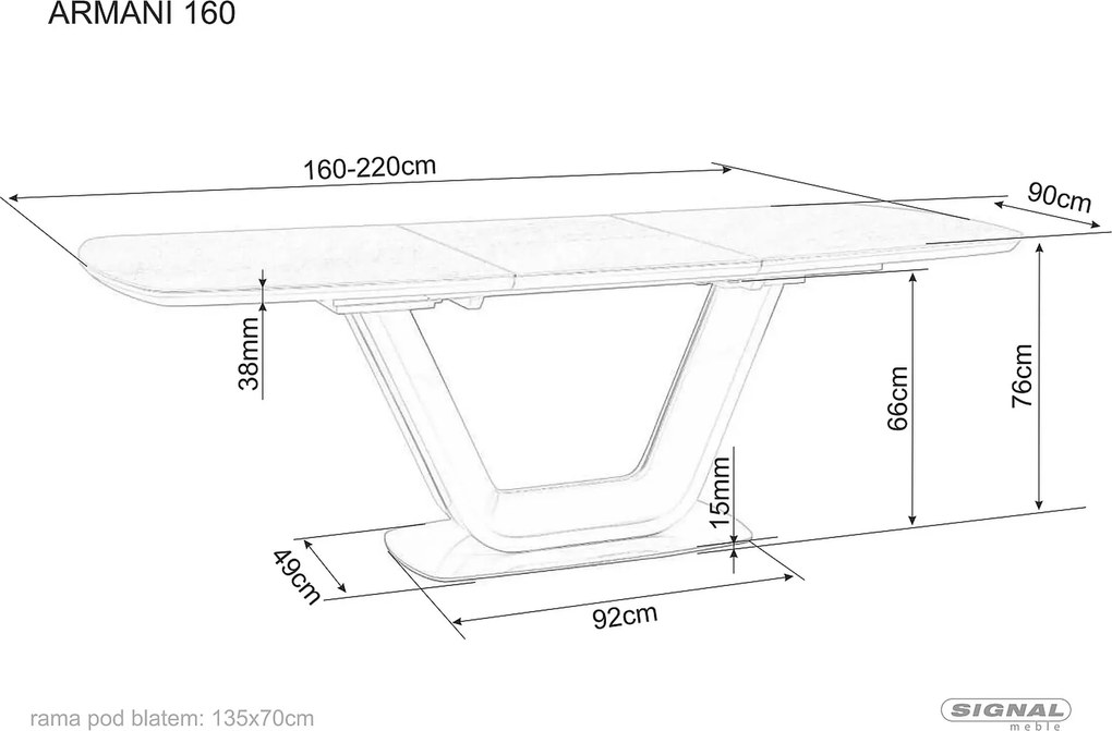 SI Keramický stôl Armani