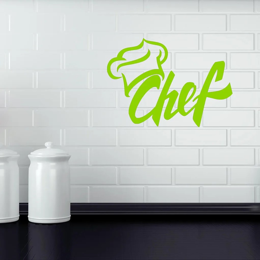 Veselá Stena Samolepka Chef Farba: fialová, Veľkosť: 100 x 69 cm