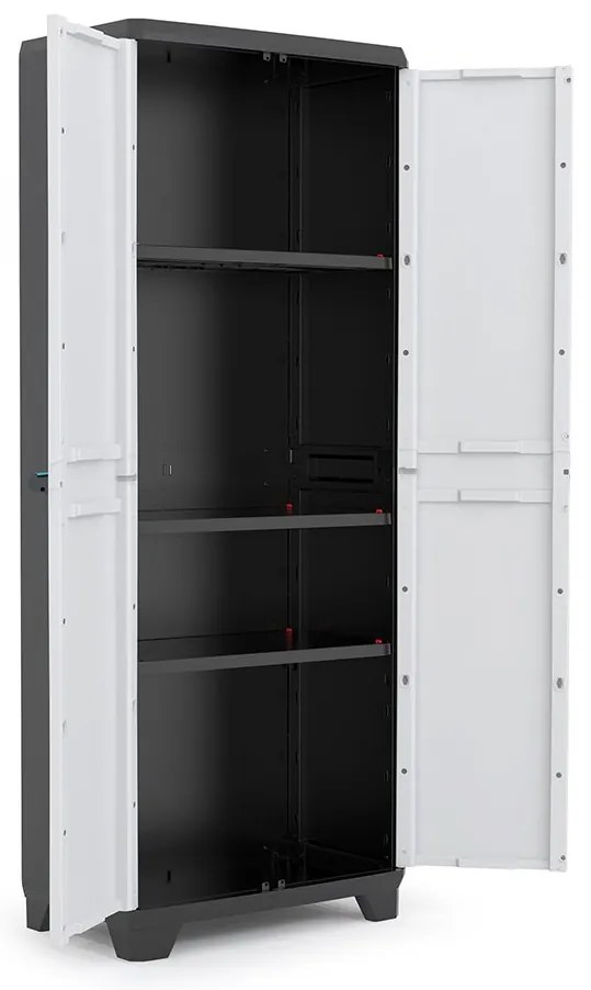 Plastová skriňa LINEAR, 3 police, 173x68x39 cm