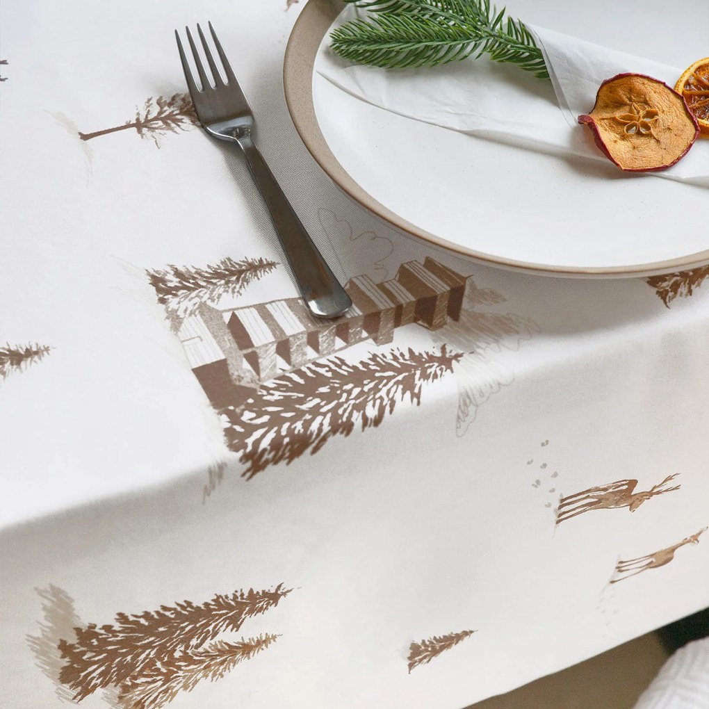 Goldea vianočný hranatý obrus z pevnej bavlny - beskydy 120 x 120 cm