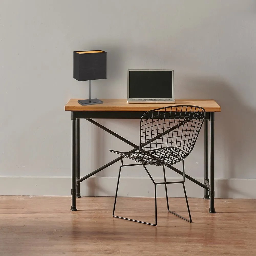 Čierna stolová lampa s textilným tienidlom (výška 30 cm) Kate – Fischer &amp; Honsel