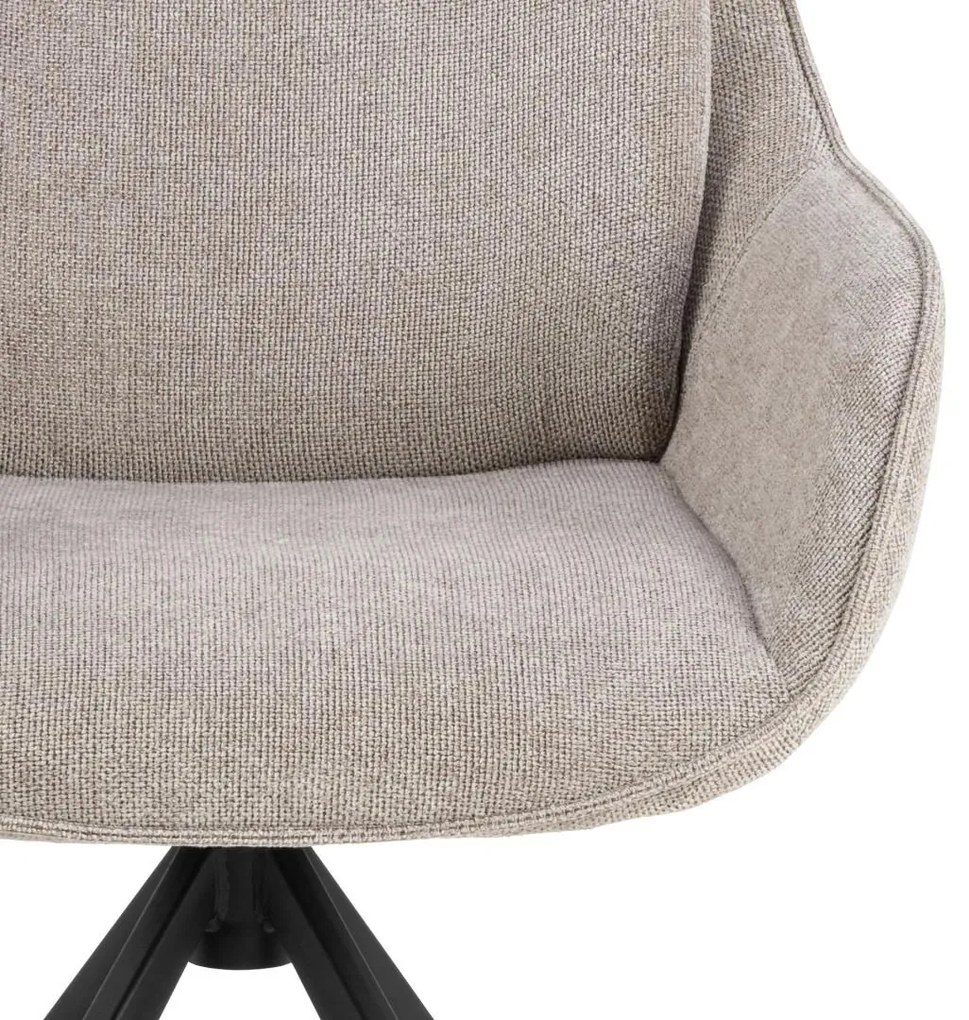 Otočná jídelní křeslo CARRIE pískově béžové