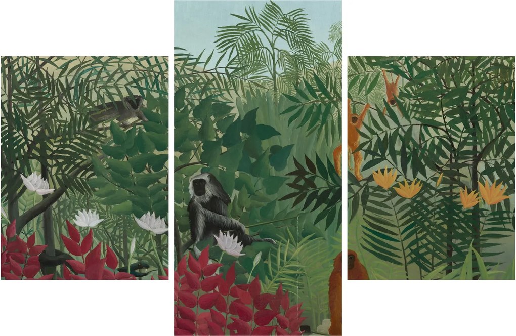 Obraz - Henri Rousseau, Tropical Forest with Monkeys, reprodukcia (90x60 cm)