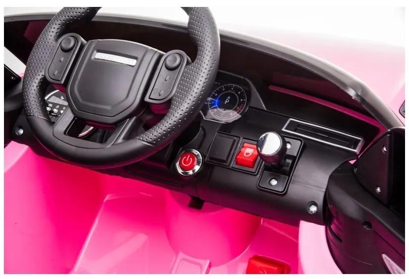 Lean Cars Elektrické autíčko -Range Rover - lakované - ružové - motor 2x45W - batéria 1x12V4,5Ah - 2021