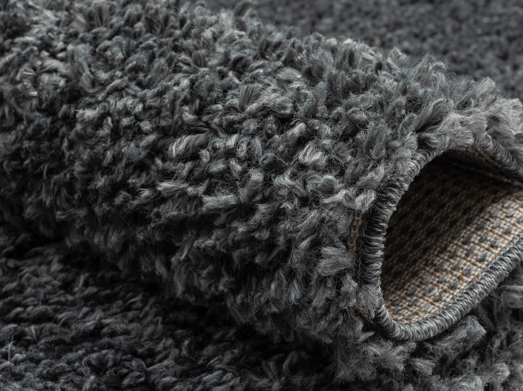 Kusový koberec My Shaggy dunkelgrau, 160x230, šedá, chodba / predsieň, My Flair