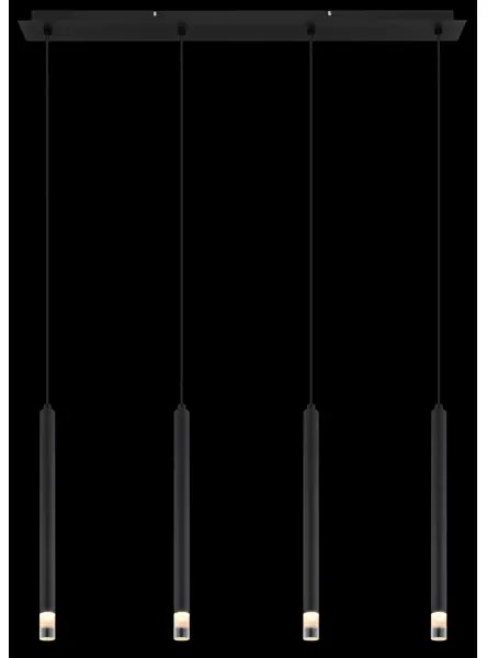 Globo 15629-4 - Luster na lanku BLAKE 4xG9/4W/230V čierna