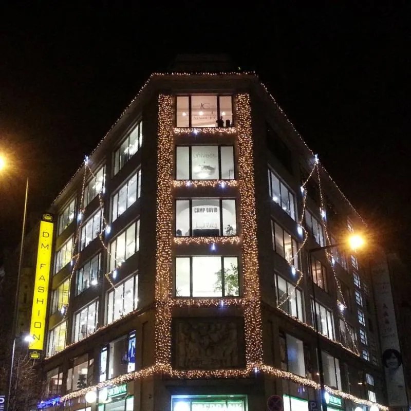 DECOLED Svetelný záves LED, 1x12 m, teplá biela, 1200 diód, IP67