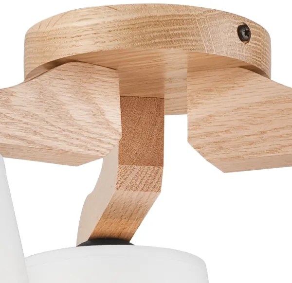 Prisadený luster ANDREA 3xE27/60W/230V dub/biela