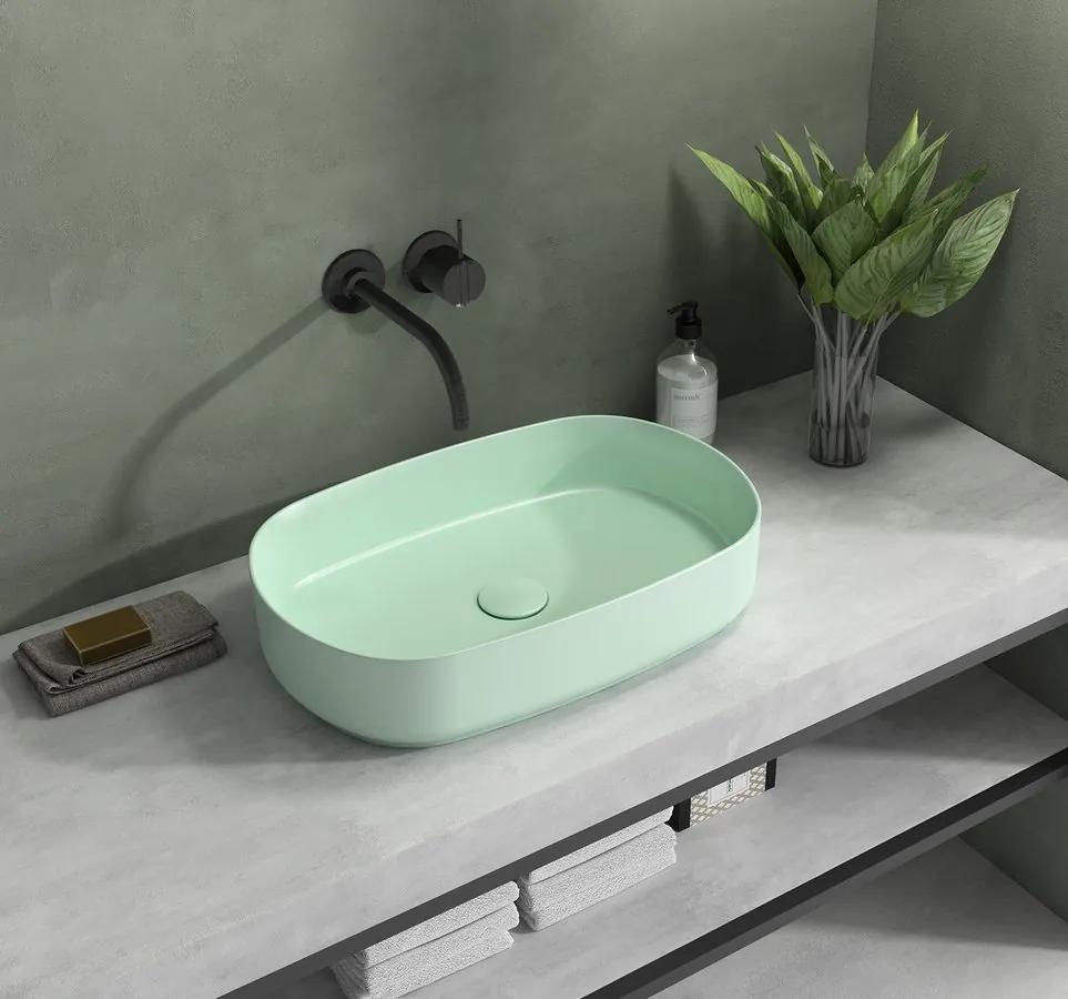 Sapho, INFINITY WC sedátko SLIM, Easy Take, Soft Close, svetlá zelena matná, 40KF0542I-S